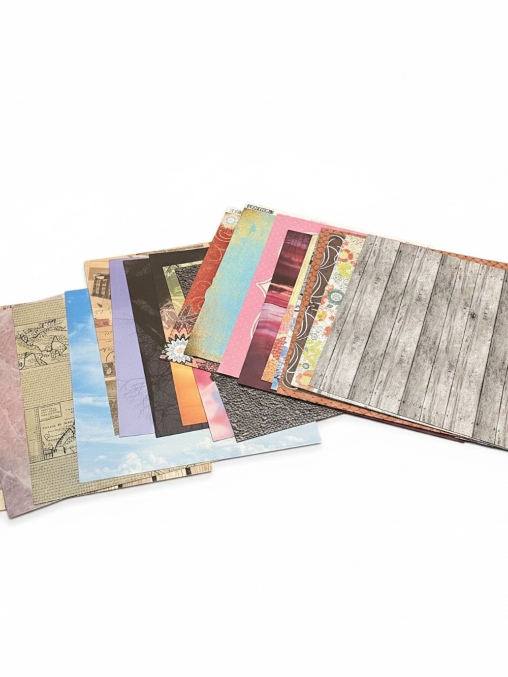 Assorted Patterned Scrapbook Paper Pack - Mixed Colors